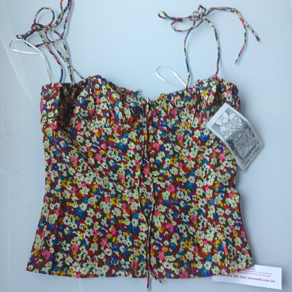 NWOT Realisation Par The Ana Silk Bustier Top in Heaven - Picture 2 of 4